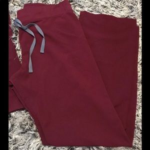 DISCONTINUED FIGS Scrub Bottoms **BURGUNDY**